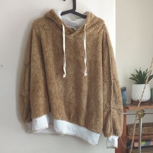 Cozy Tan Hooded Sweater